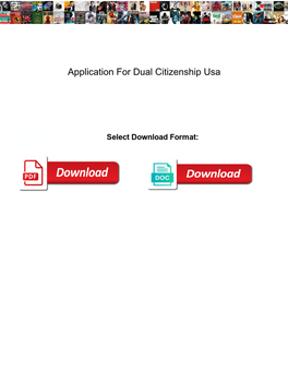 Application for Dual Citizenship Usa