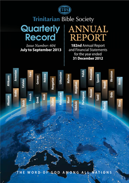 Quarterly Record (Issue 604) and 182Nd Annual Report