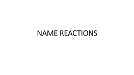 NAME REACTIONS Cannizzaro Reaction