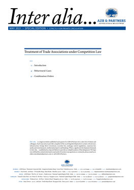 Treatment of Trade Associations Under Competition Law