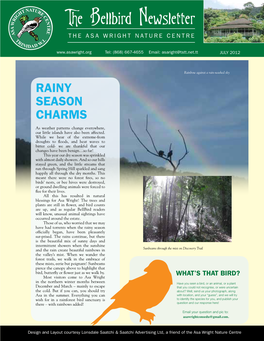 The Bellbird Newsletter the Asa Wright Nature Centre