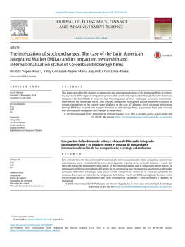 The Integration of Stock Exchanges: the Case of the Latin American