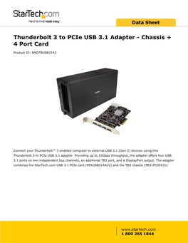 Thunderbolt 3 to Pcie USB 3.1 Adapter - Chassis + 4 Port Card