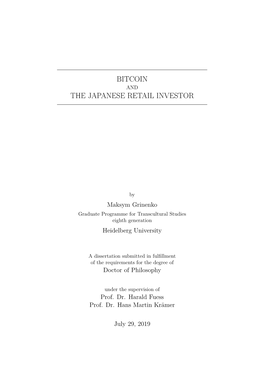 Bitcoin and the Japanese Retail Investor