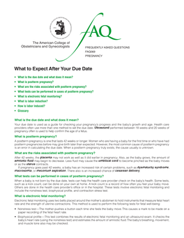 FAQ069 -- What to Expect After Your Due Date