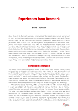 Experiences from Denmark