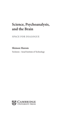 Science, Psychoanalysis, and the Brain