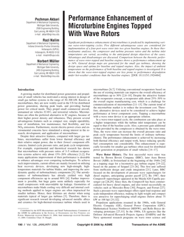 Performance Enhancement of Microturbine Engines Topped With