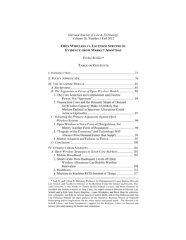 Open Wireless Vs. Licensed Spectrum: Evidence from Market Adoption