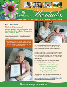 Bethell Hospice Newsletter Spring 2019 FINAL