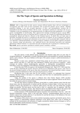 Fully Accepted Wagner's (1868) Concept of Geographical Speciation