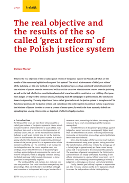 Of the Polish Justice System