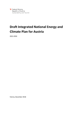 Draft Integrated National Energy and Climate Plan for Austria