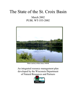 The State of the St. Croix Basin March 2002 PUBL WT-555-2002
