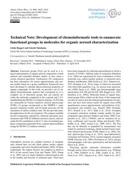 Development of Chemoinformatic Tools to Enumerate Functional Groups in Molecules for Organic Aerosol Characterization