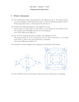 1 Finite Automata