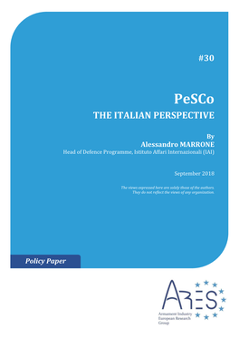 Pesco: the Italian Perspective/ September 2018