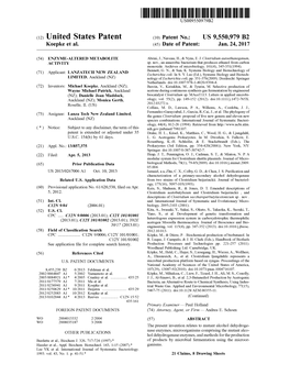 (12) United States Patent (10) Patent No.: US 9,550,979 B2 Koepke Et Al