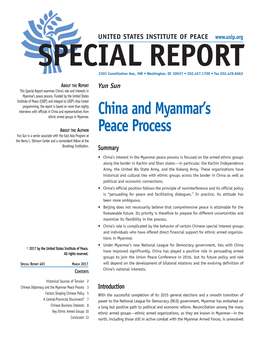 China and Myanmar's Peace Process