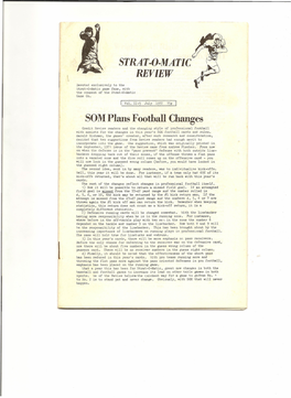 July 1972 35¢ SOM Plans Football Changes