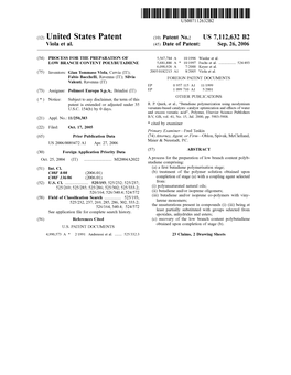 (12) United States Patent (10) Patent No.: US 7,112,632 B2 Viola Et Al