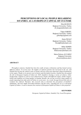 Kuzgun, Goksel, Özalp, Somer, Alvarez, Perceptions of Local People