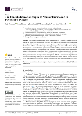 The Contribution of Microglia to Neuroinflammation in Parkinson's