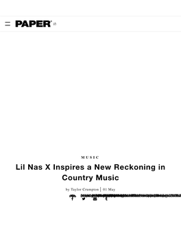 Lil Nas X Inspires a New Reckoning in Country Music