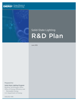 Solid-State Lighting R&D Plan June 2016