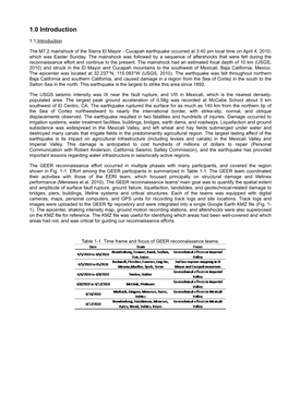 Preliminary Report on Seismological and Geotechnical Engineering Aspects of the April 4 2010 Mw