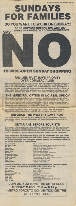 To Wide·Open Sunday Shopping