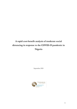 A Rapid Cost-Benefit Analysis of Moderate Social Distancing in Response to the COVID-19 Pandemic in Nigeria