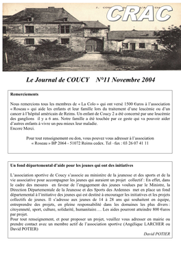 Le Journal De COUCY N°11 Novembre 2004