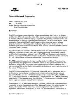 Transit Network Expansion