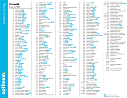 Channel Lineup Norwalk