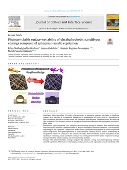 Photoswitchable Surface Wettability of Ultrahydrophobic Nanofibrous