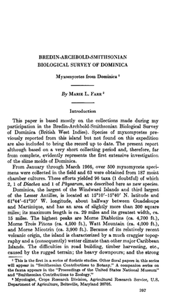 Bredin·Archbold.Smithsonian Biological Survey of Dominica