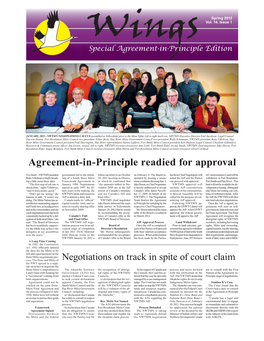 Agreement-In-Principle Readied for Approval