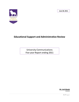 University Communications Five-Year Report Ending 2011