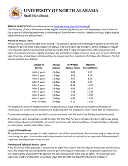 Annual Leave Policy