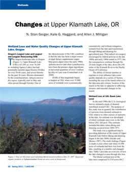 Changes at Upper Klamath Lake, OR