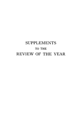 Supplements Review of the Year