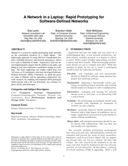 A Network in a Laptop: Rapid Prototyping for Software-Defined