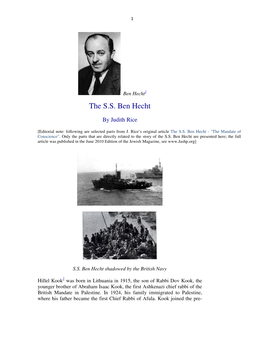 The S.S. Ben Hecht