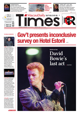 Gov't Presents Inconclusive Survey on Hotel Estoril P3