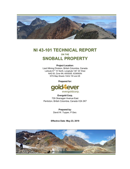 Ni 43-101 Technical Report Snoball Property