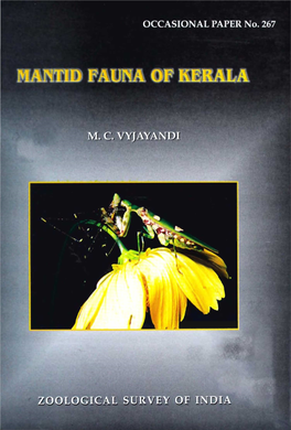 Mantid Fauna of Kerala, India