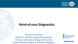 Point-‐Of-‐Care Diagnostics