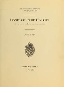 Commencement 1941-1960