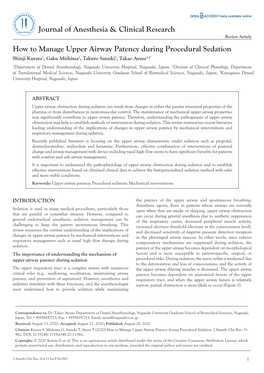 How to Manage Upper Airway Patency